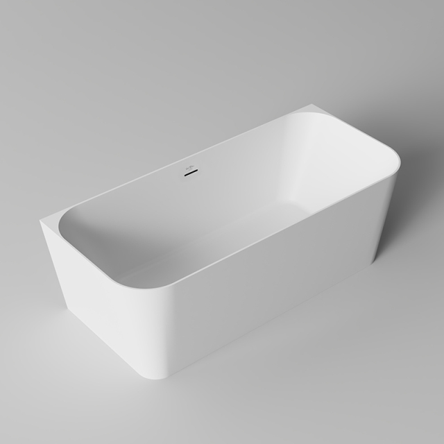 Factory Wholesale Back To Wall Freestanding Artificial Stone Bathtub TW-8622