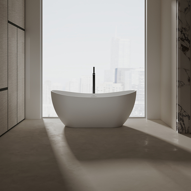 Popular Wholesale Designer Oval Freestanding Solid Surface Bathtub TW-8505