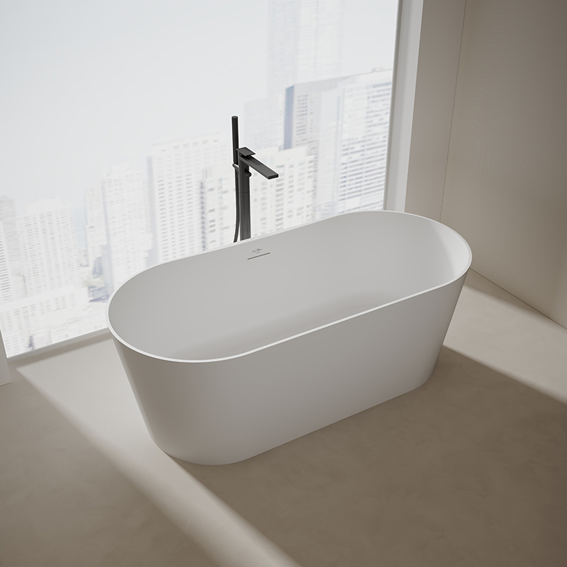 Popular Wholesale Designer Oval Freestanding Solid Surface Bathtub XA-8860