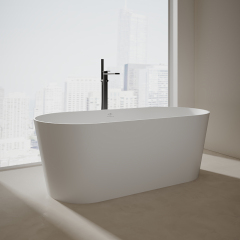 Popular Wholesale Designer Oval Freestanding Solid Surface Bathtub XA-8860