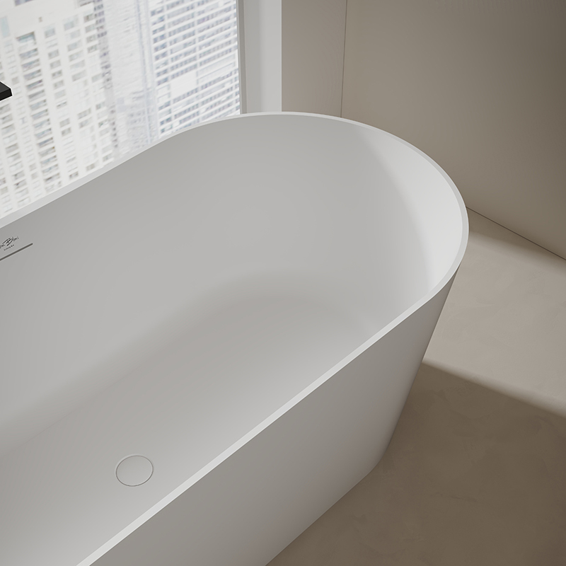 Popular Wholesale Designer Oval Freestanding Solid Surface Bathtub XA-8860