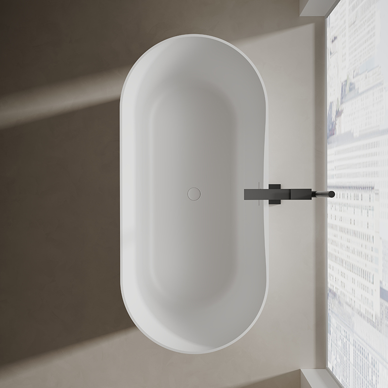 Popular Wholesale Designer Oval Freestanding Solid Surface Bathtub XA-8860