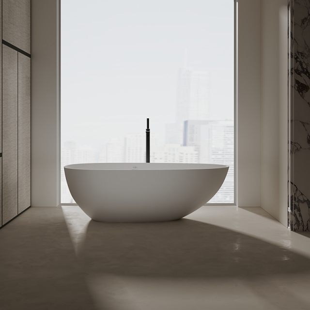 Popular Wholesale Designer Freestanding Artificial Poly Stone Bathtub TW-8866
