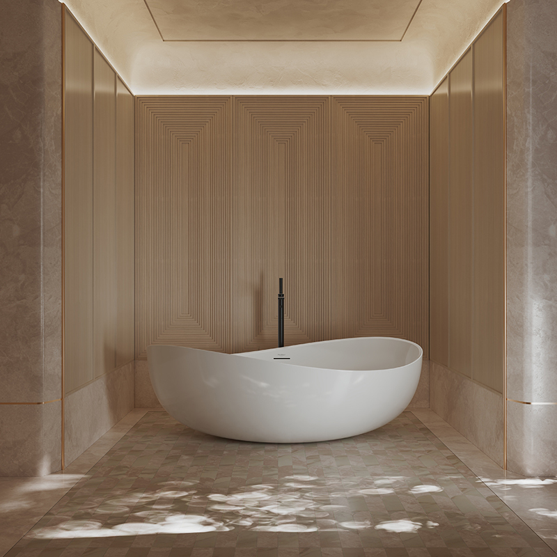 Wholesale Fashion Colorful Oval Free Standing Acrylic Bathtub TW-6620