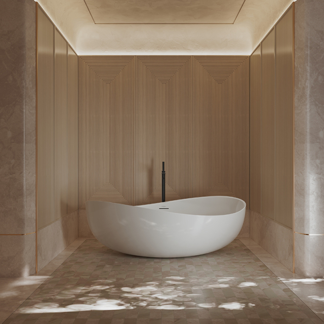 Wholesale Fashion Colorful Oval Free Standing Acrylic Bathtub TW-6620