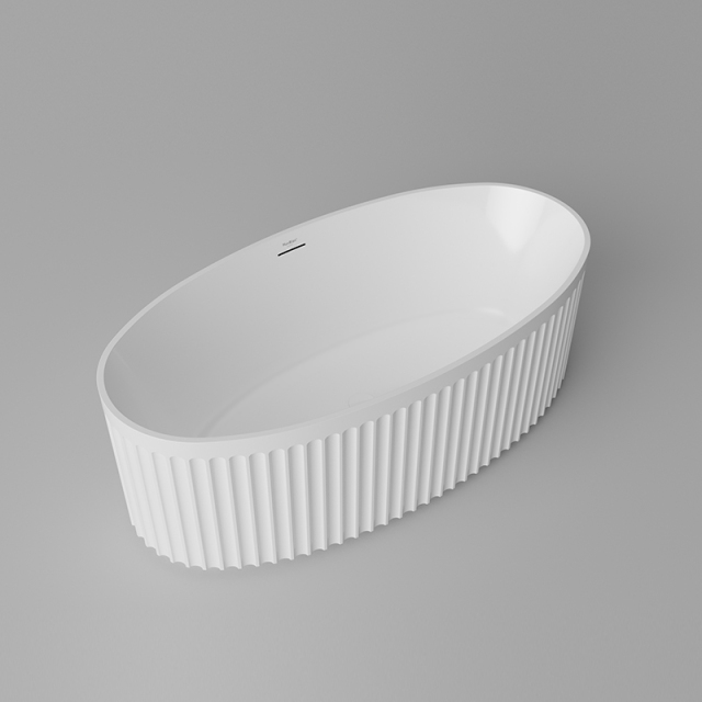 Exporter V-Groove Standalone Acrylic Fluted Bathtub TW-7118