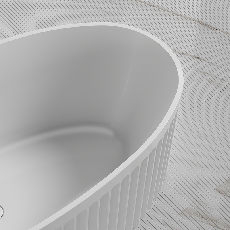 Exporter V-Groove Standalone Acrylic Fluted Bathtub TW-7118