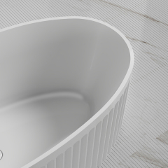Exporter V-Groove Standalone Acrylic Fluted Bathtub TW-7118