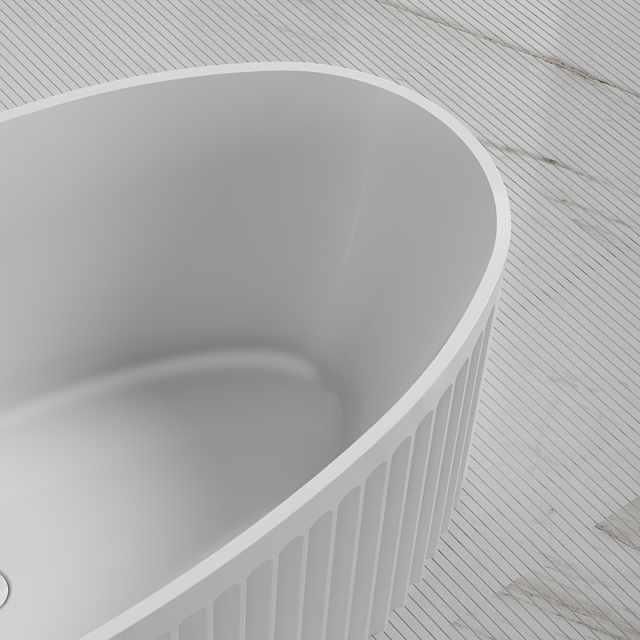 Exporter V-Groove Standalone Acrylic Fluted Bathtub TW-7118