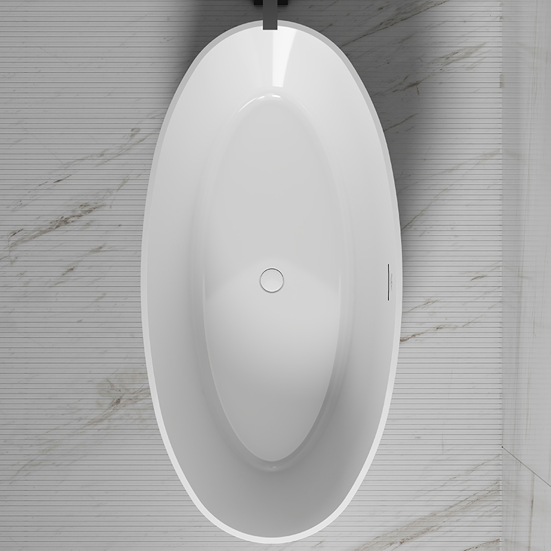 Exporter V-Groove Standalone Acrylic Fluted Bathtub TW-7118