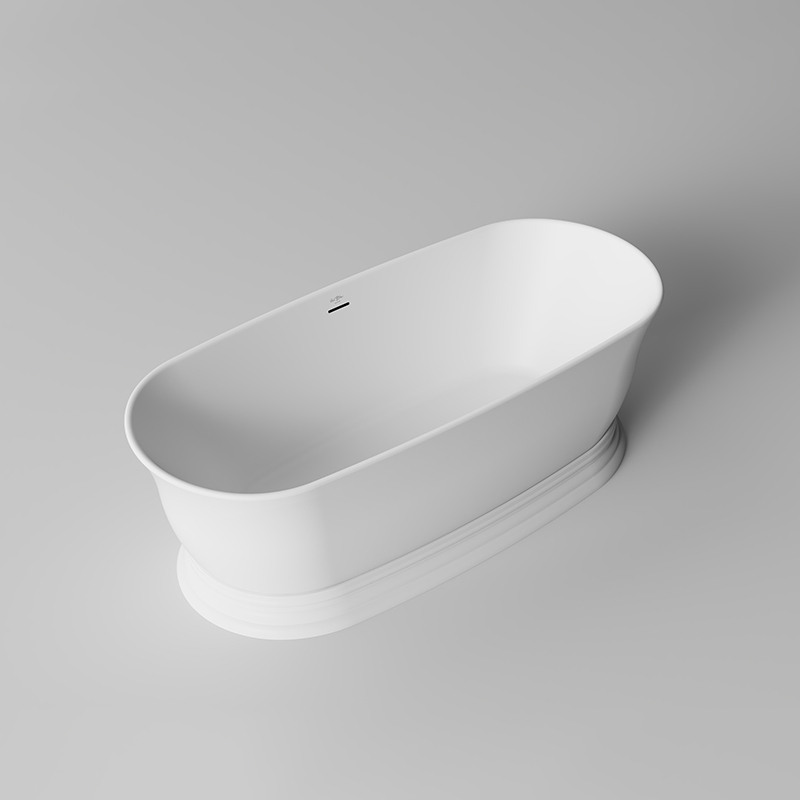 Manufacturer Oval Freestanding Artificial Stone Bathtub XA-8898