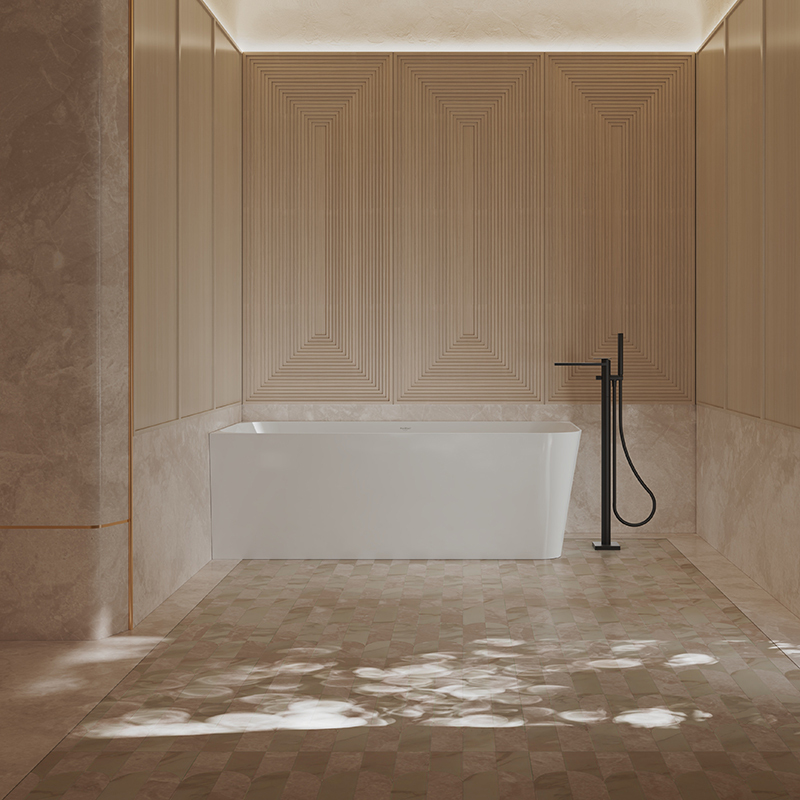 Hot Style Wholesale Freestanding 2 Wall Corner Acrylic Bathtub TW-7611L
