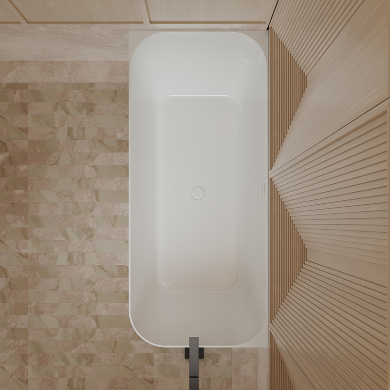 Hot Style Wholesale Freestanding 2 Wall Corner Acrylic Bathtub TW-7611L