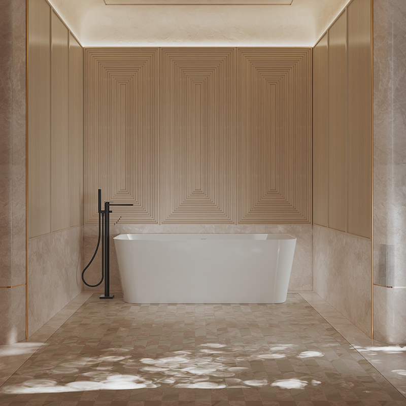 Wholesale Price Back To Wall Acrylic Bathtub TW-7619