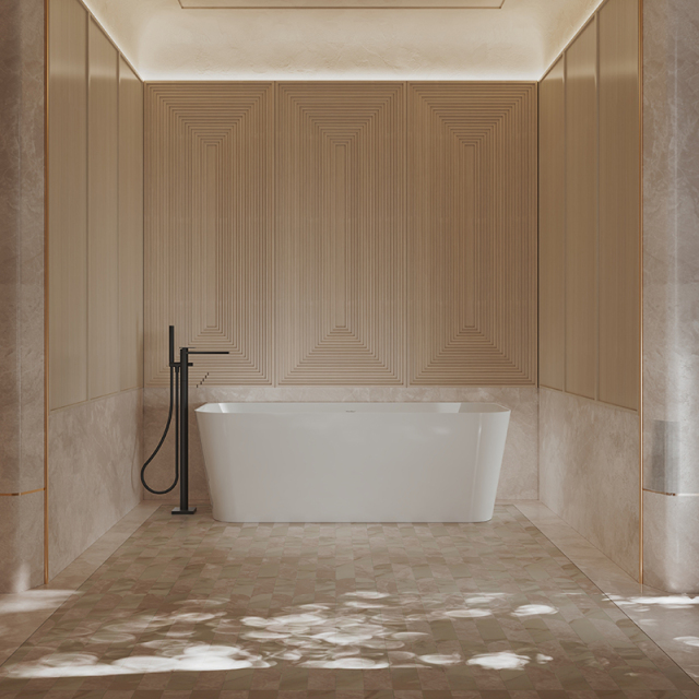 Wholesale Price Back To Wall Acrylic Bathtub TW-7619