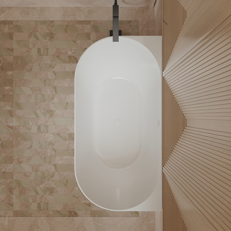 Hot Style Wholesale Back To Wall Freestanding Acrylic Bathtub TW-7725