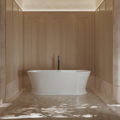 Wholesale Fashion High-End American Oval Pedestal Freestanding Acrylic Bathtub TW-7796