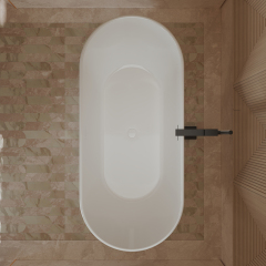 Wholesale Fashion High-End American Oval Pedestal Freestanding Acrylic Bathtub TW-7796