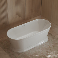 Wholesale Fashion High-End American Oval Pedestal Freestanding Acrylic Bathtub TW-7796