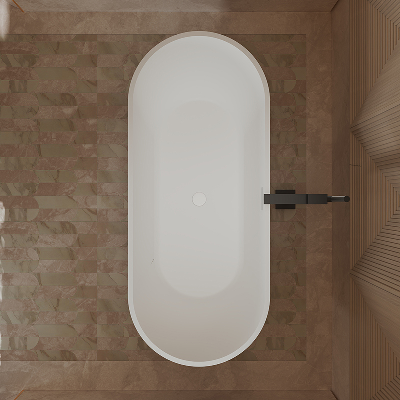 Popular Wholesale Designer Fluted Wood Grain Freestanding Bathtub TW-M51