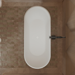 Popular Wholesale Designer Fluted Wood Grain Freestanding Bathtub TW-M51