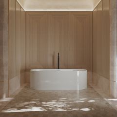 Wholesale Fashion One-piece Molding Freestanding Acrylic Bathtub XA-060