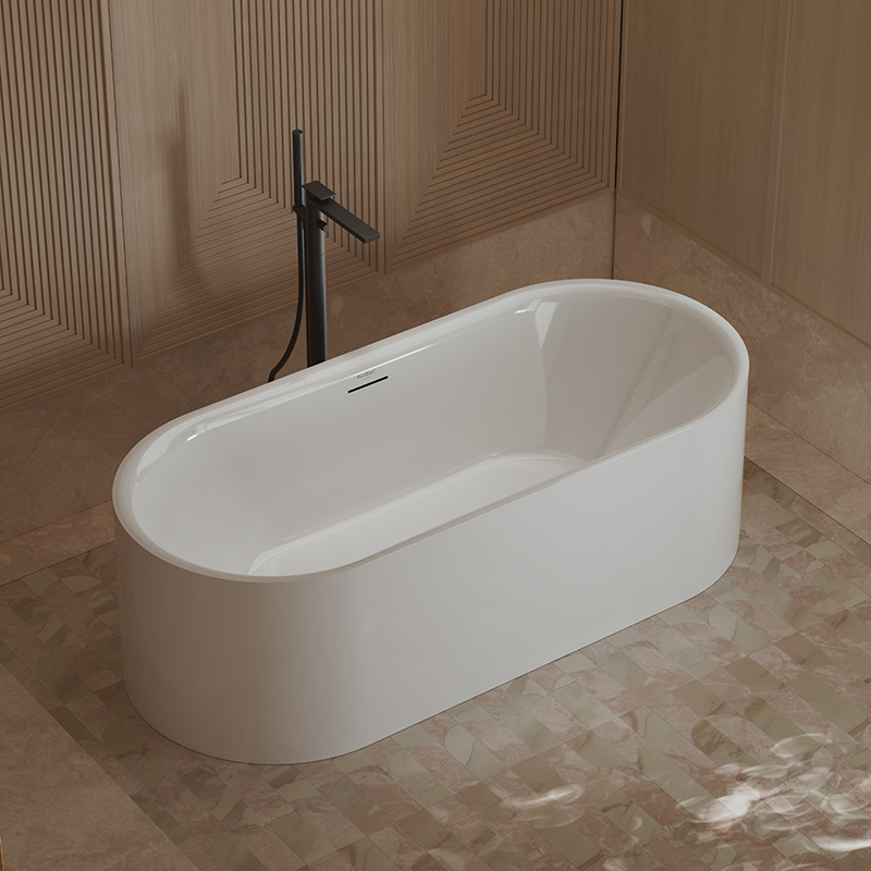 Wholesale Fashion One-piece Molding Freestanding Acrylic Bathtub XA-060