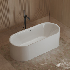 Wholesale Fashion One-piece Molding Freestanding Acrylic Bathtub XA-060