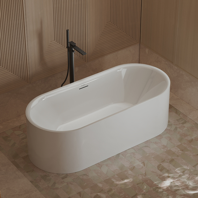 Wholesale Fashion One-piece Molding Freestanding Acrylic Bathtub XA-060