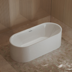 Wholesale Fashion One-piece Molding Freestanding Acrylic Bathtub XA-060