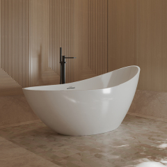 Quality Wholesale Unique Design Moon-Shaped Colorful Freestanding Acrylic Bathtub XA-118