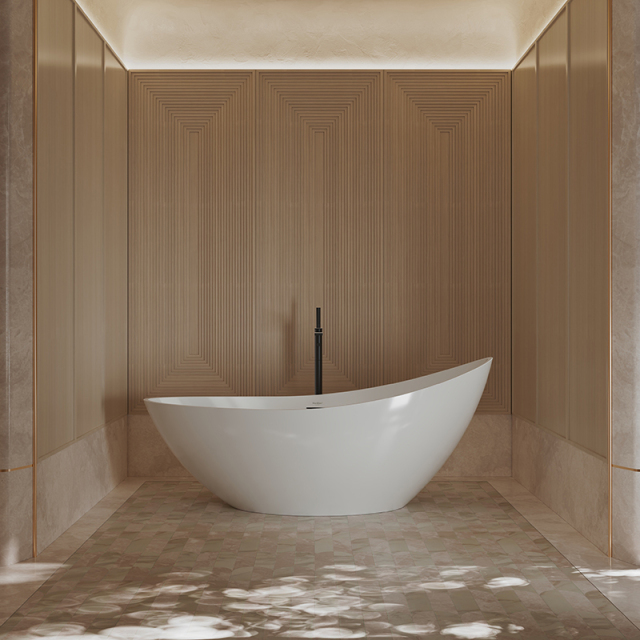 Quality Wholesale Unique Design Moon-Shaped Colorful Freestanding Acrylic Bathtub XA-118