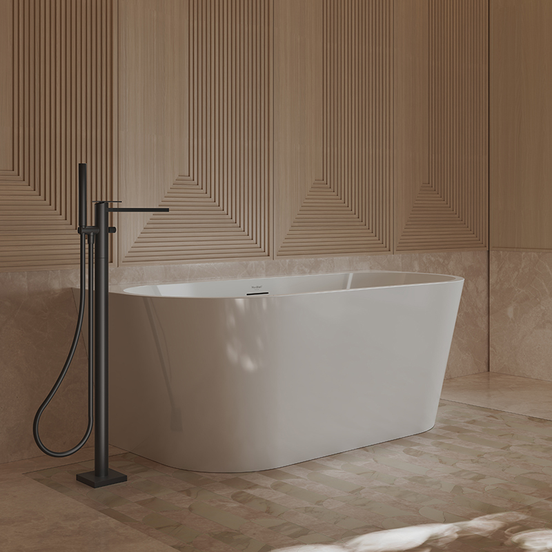 Quality Wholesale Unique Design Back To Wall Oval Freestanding Acrylic Bathtub XA-191A