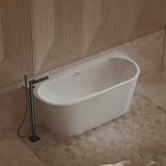 Quality Wholesale Unique Design Back To Wall Oval Freestanding Acrylic Bathtub XA-191A