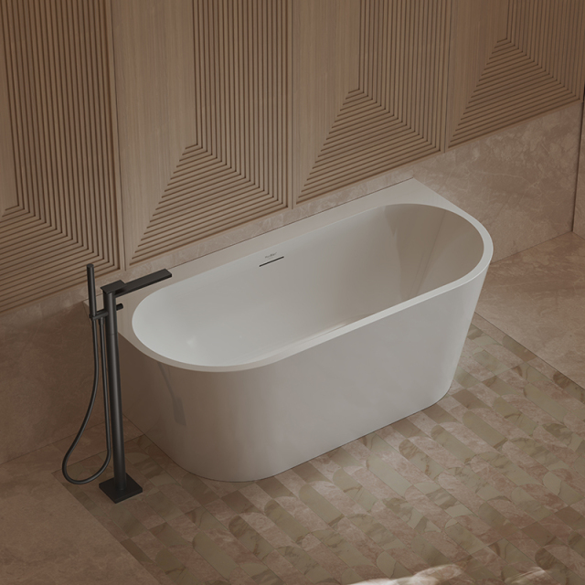 Quality Wholesale Unique Design Back To Wall Oval Freestanding Acrylic Bathtub XA-191A