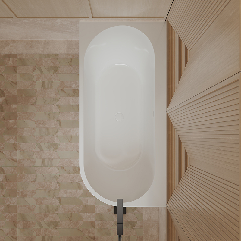 Hot Style Wholesale Freestanding Corner Glossy White Acrylic Bathtub XA-193AL