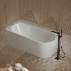 Hot Style Wholesale Freestanding Corner Glossy White Acrylic Bathtub XA-193AL