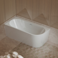 Hot Style Wholesale Freestanding Corner Glossy White Acrylic Bathtub XA-193AL