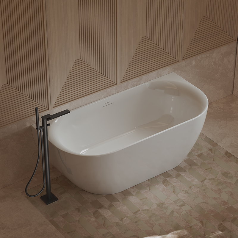 Hot Style Wholesale Freestanding Back To Wall Acrylic Bathtub XY-1006