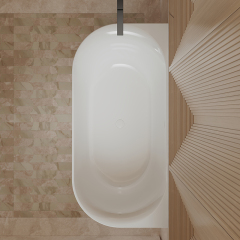 Hot Style Wholesale Freestanding Back To Wall Acrylic Bathtub XY-1006