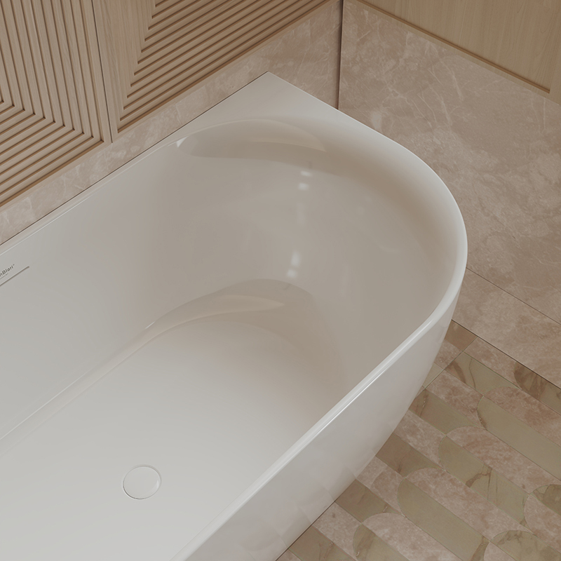 Hot Style Wholesale Freestanding Back To Wall Acrylic Bathtub XY-1006