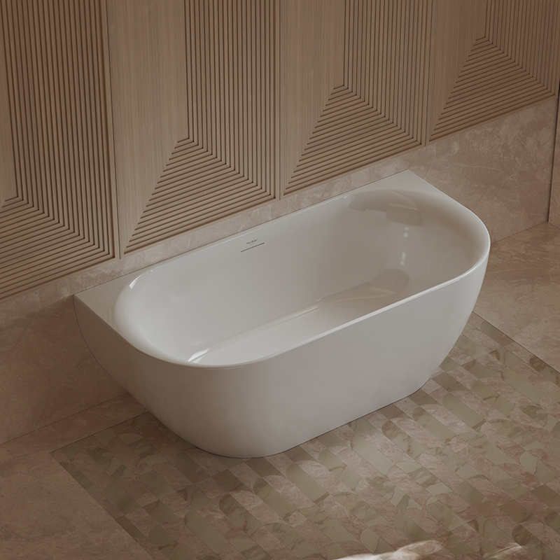 Hot Style Wholesale Freestanding Back To Wall Acrylic Bathtub XY-1006