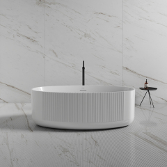 Wholesale High End Quality Freestanding Fluted Acrylic Bathtub XY-6007
