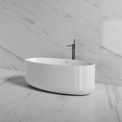 Wholesale High End Quality Freestanding Fluted Acrylic Bathtub XY-6007
