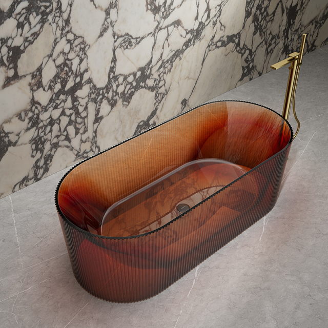China Wholesale Factory Freestanding Transparent Resin Bathtub TW-8301T