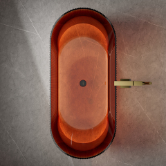 China Wholesale Factory Freestanding Transparent Resin Bathtub TW-8301T