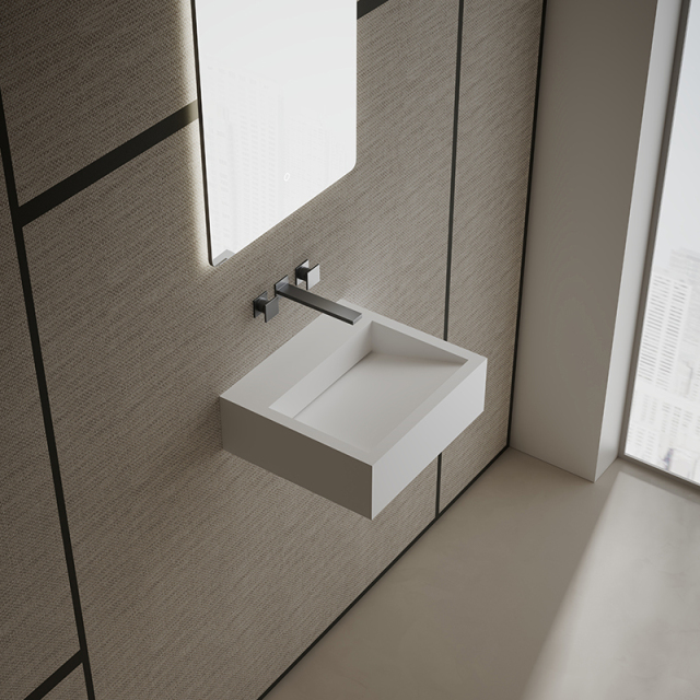 T&W 18-Inch Wall-Mount Artificial Stone Wash Basin G271