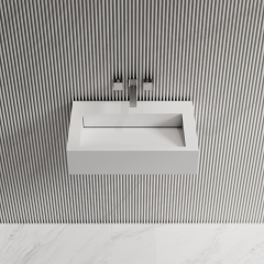 Popular Wholesale Designer Wall-Mount Hung Artificial Stone Wash Basin Single Bathroom Sink TW-G272