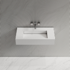&W 31.5-Inch Wall-Mount Artificial Stone Wash Basin TW-G273