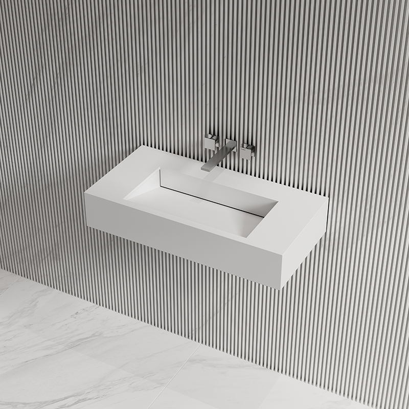 &W 31.5-Inch Wall-Mount Artificial Stone Wash Basin TW-G273